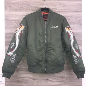 Schott Andersson Bell embroidered bomber jacket M